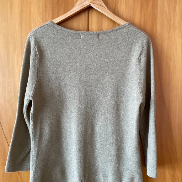 Vintage Sage Green 3/4 Sleeve Cardigan Medium - Picture 4 of 4